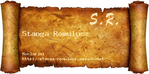 Stanga Romulusz névjegykártya